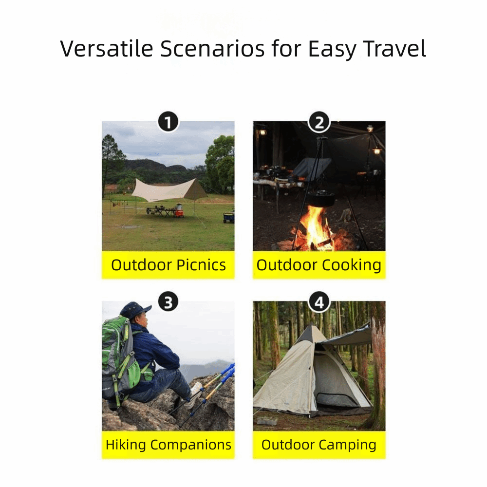 Portable Camping Tripod Adjust - Camping Cooking Pot Tripod 评论和价格