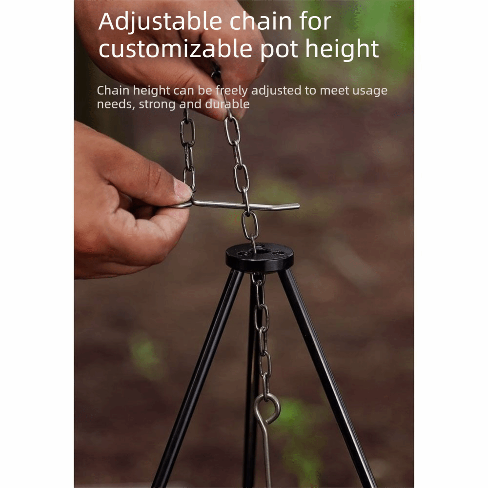 Portable Camping Tripod Adjust - Camping Cooking Pot Tripod 评论和价格